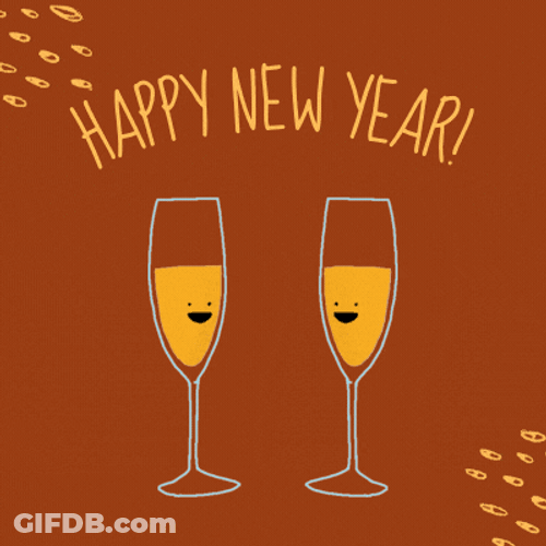 Happy New Year Toast GIF