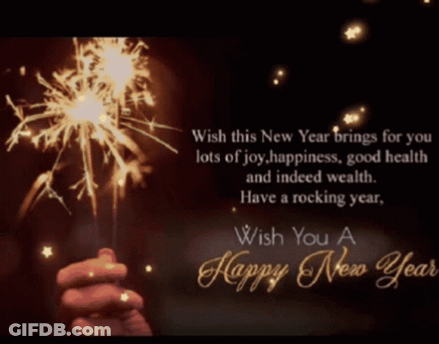 Happy New Year Wishes A Rocking Year GIF