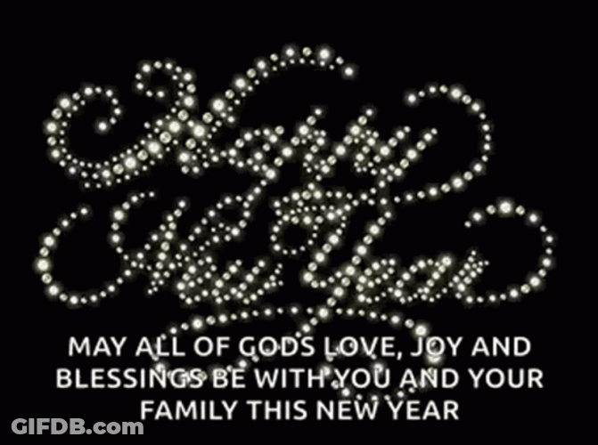 Happy New Year Wishes Blessing Be With You GIF