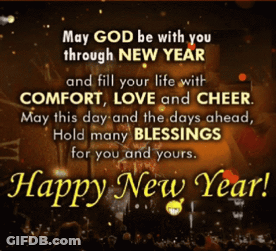 Happy New Year Wishes Comfort Love And Cheer GIF