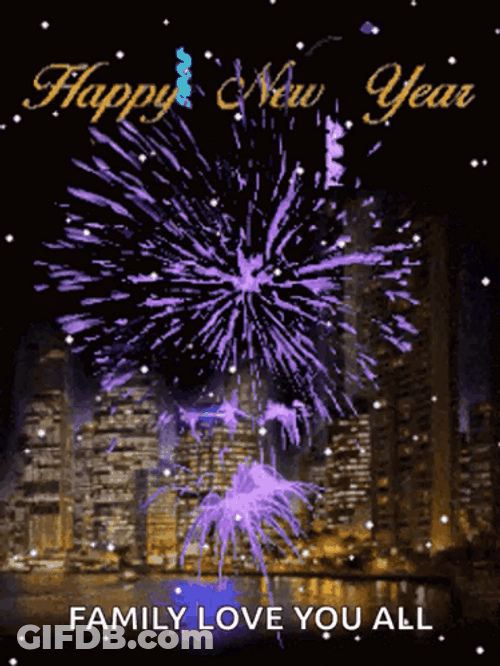 Happy New Year Wishes Family Love You All GIF