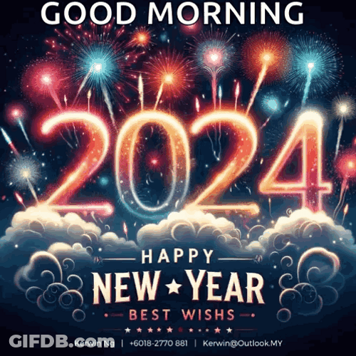 Happy New Year Wishes Good Morning GIF