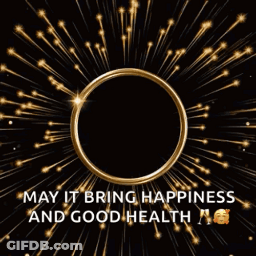 Happy New Year Wishes Happiness And Good Health GIF