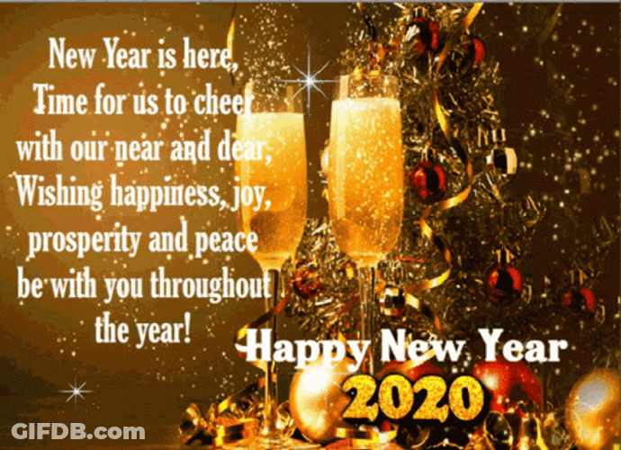 Happy New Year Wishes Happiness Joy Prosperity And Peace GIF