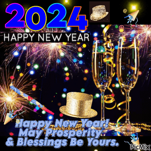 Happy New Year Wishes May Prosperity And Blessings Be Yours GIF