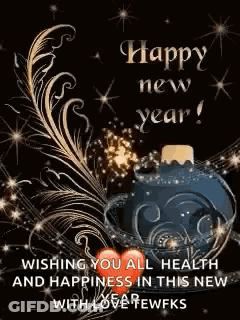 Happy New Year Wishing You All Health And Happiness In This New Year GIF