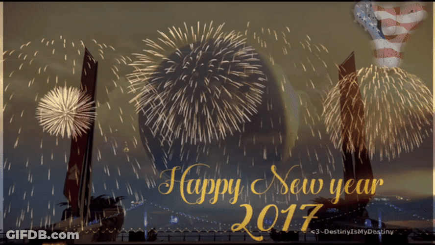 Happy New Years 2017 Greetings Animation GIF