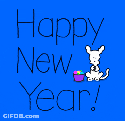 Happy New Years Chippy Dog GIF