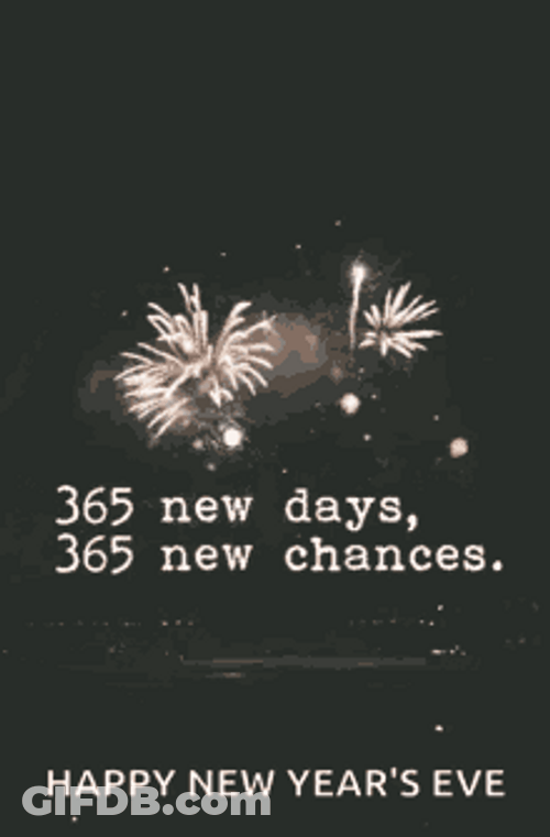 Happy New Years Eve 365 New Chances GIF