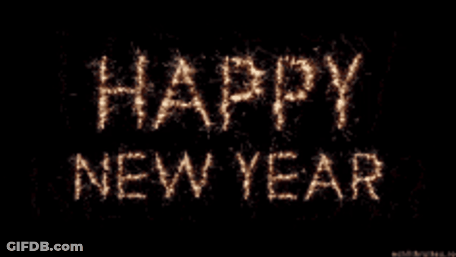 Happy New Years Eve Sparkling Greeting GIF