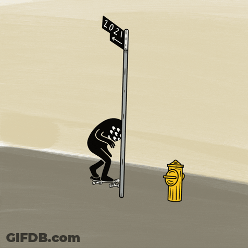 Happy New Years Skateboarding Sticker GIF