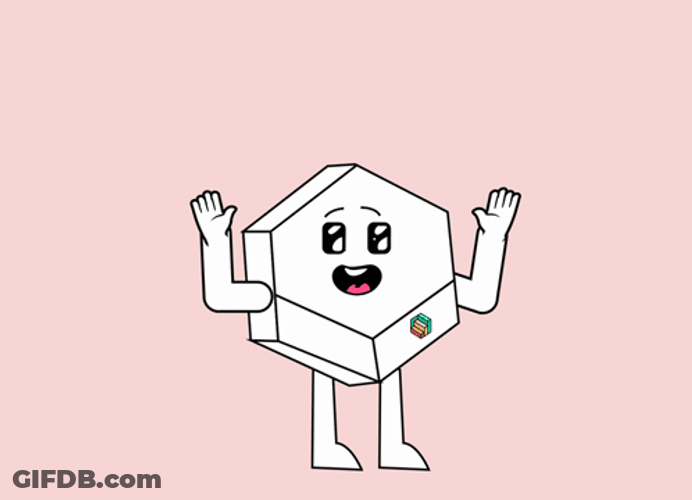 Happy November 1St Cute Hexagon Waving GIF
