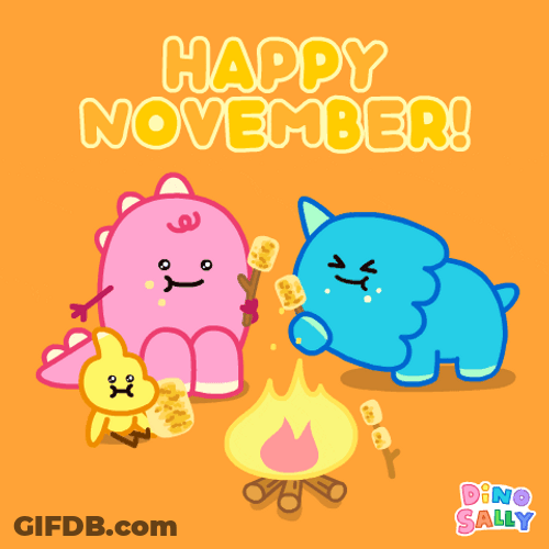 Happy November 1St Dino Sally Characters GIF