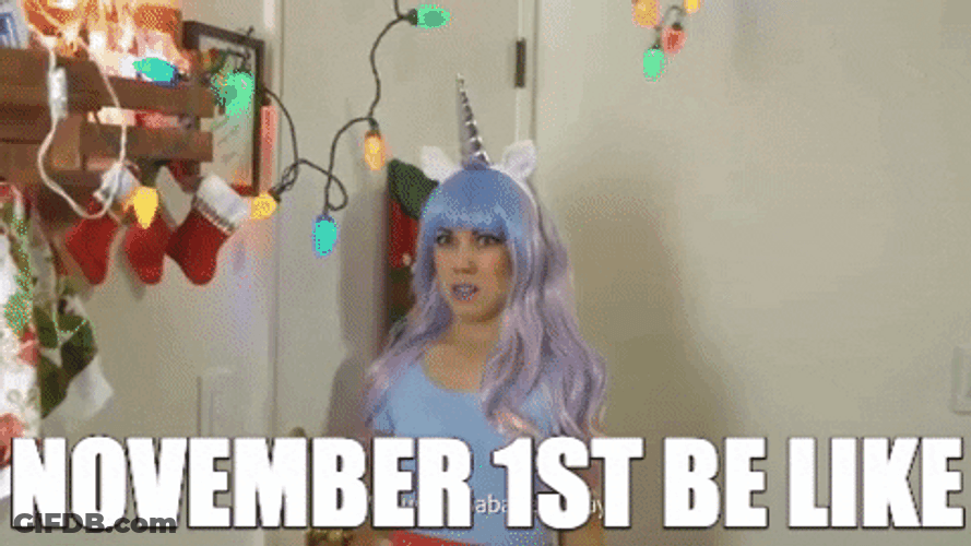 Happy November 1St Woman Decorating Christmas Tree GIF