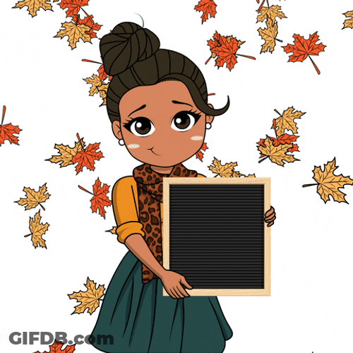 Happy November 1St Woman Holding Sign GIF