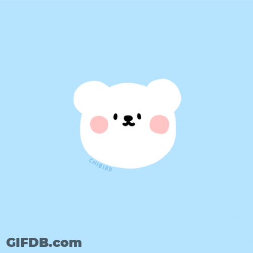 Happy November Cute White Bear Head GIF