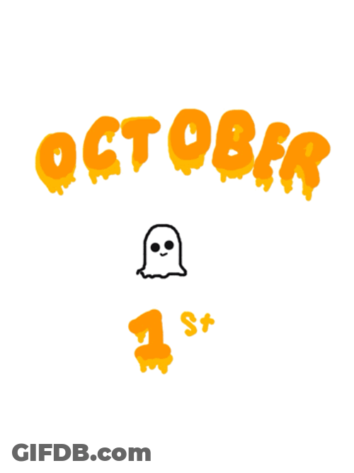 Happy October 1St Text Animation GIF