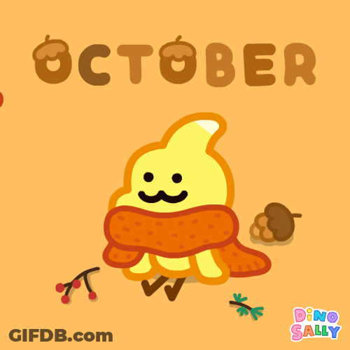 Happy October Dino Sally GIF