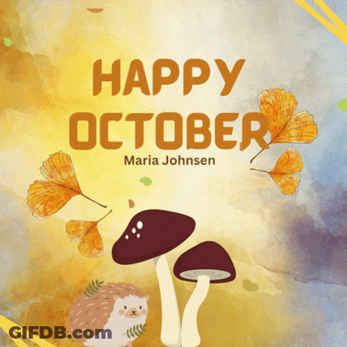 Happy October Mushroom GIF