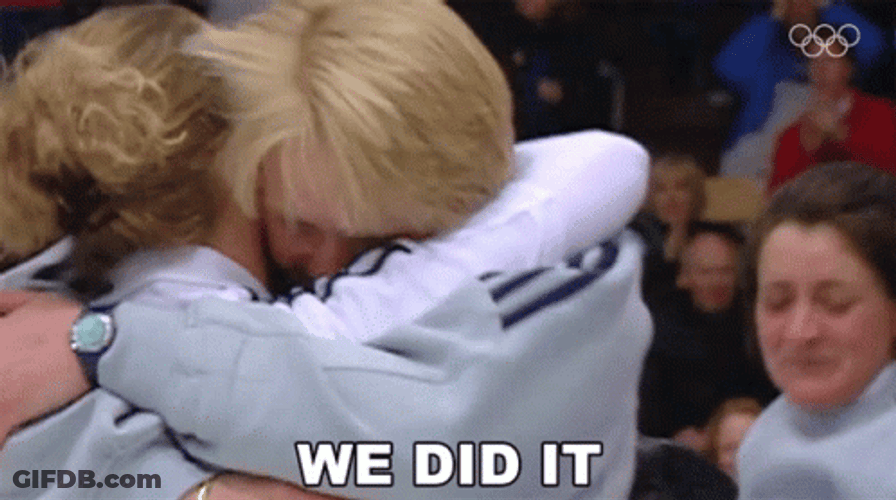 Happy Olympics Champions Celebrating We Did It GIF