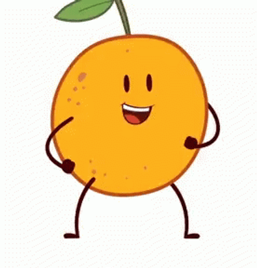 Happy Orange Fruit Dance GIF