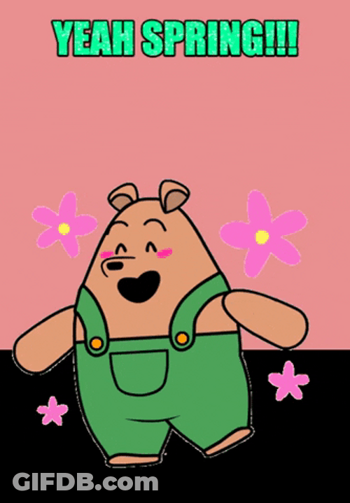 Happy Pants Bear Happy Spring GIF