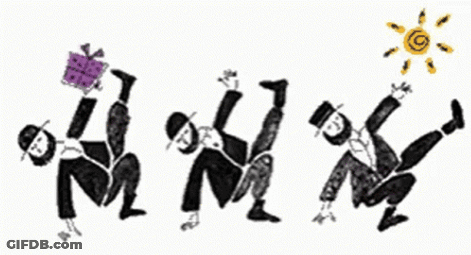 Happy Passover Dancing Present Gift Box GIF