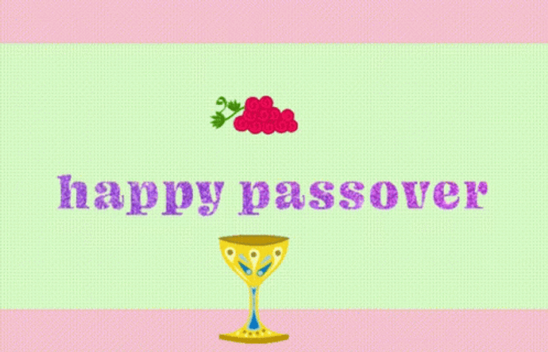 Happy Passover Grapes Cup Animation GIF