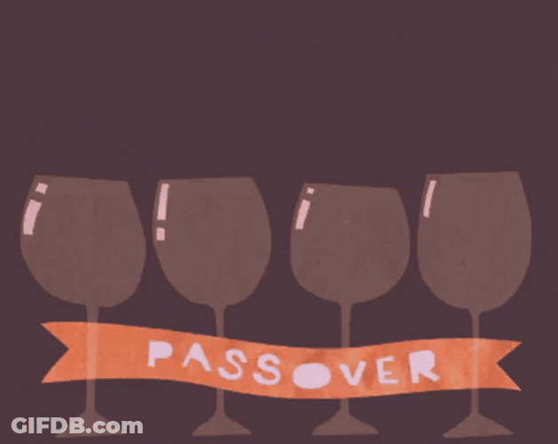 Happy Passover Wine Glass Pour GIF