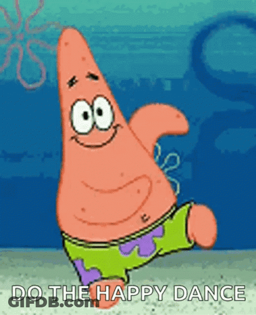 Happy Patrick The Star Do The Excited Dance GIF