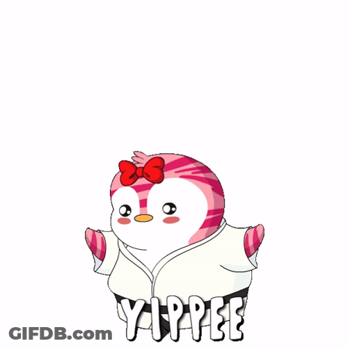 Happy Pink Bird Yipee GIF