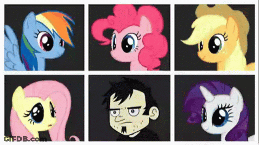 Happy Pink Fluffy Unicorns Dancing On Rainbows GIF