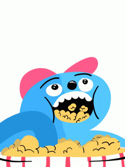 Happy Popcorn Day Cartoon GIF