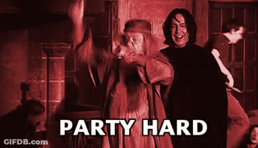 Happy Potter Dancing Professors Party Hard GIF