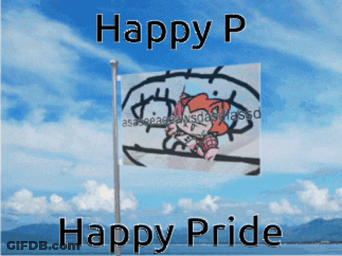 Happy Pride Flag With Girl Image GIF