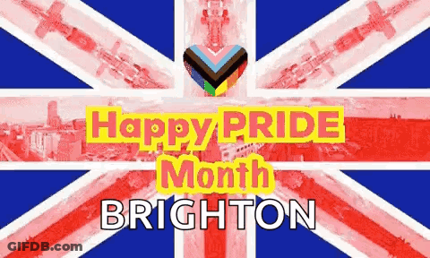 Happy Pride Month Brighton Poster GIF