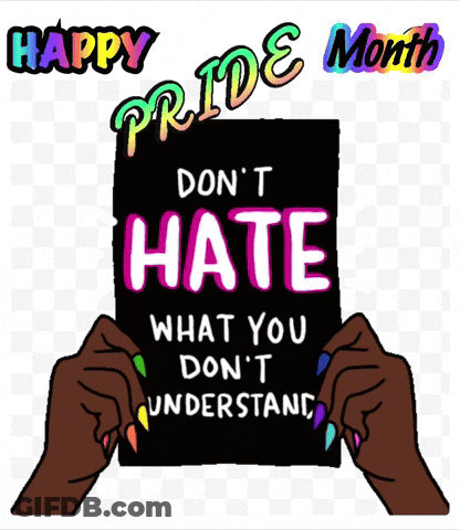 Happy Pride Month Don't Hate What You Don't Understand Poster GIF