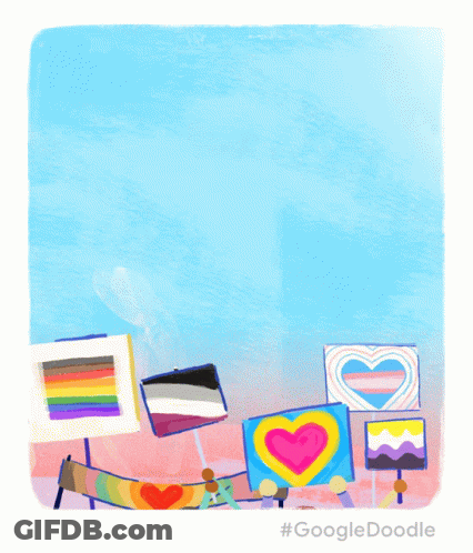 Happy Pride Month Google Doodle Poster GIF
