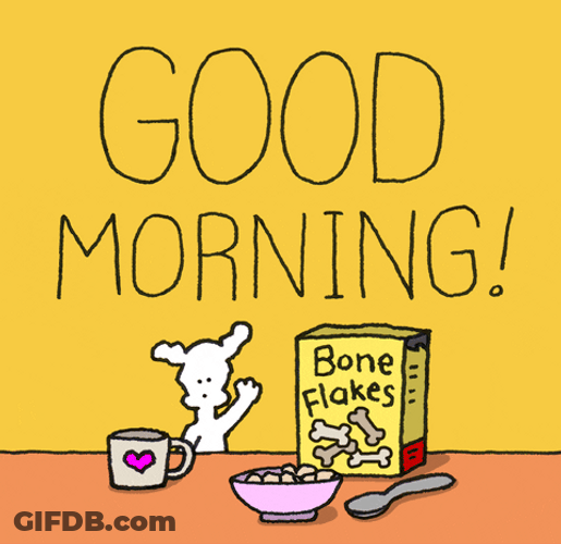 Happy Puppy Greeting Good Morning GIF