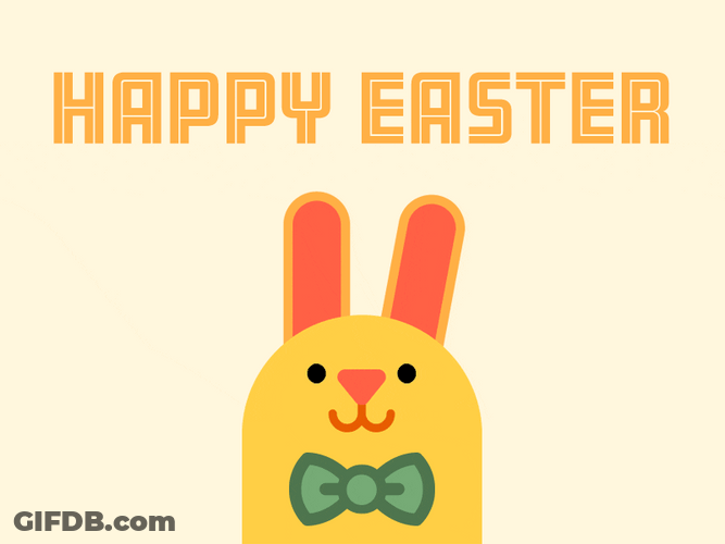Happy Rabbit Good Morning Happy Easter GIF