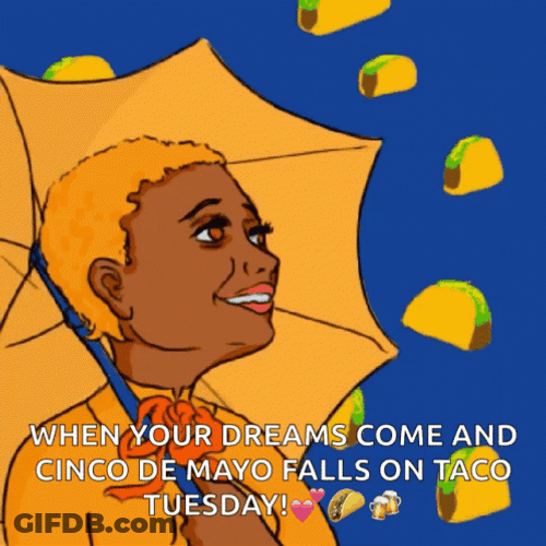 Happy Rainy Monday Taco Falling GIF