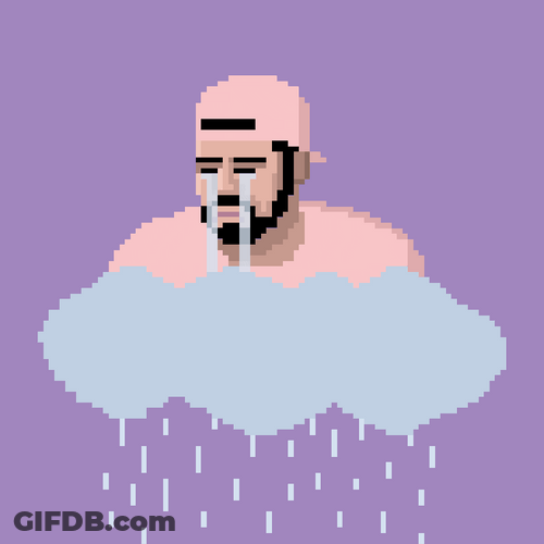 Happy Rainy Sunday Pixel Art GIF