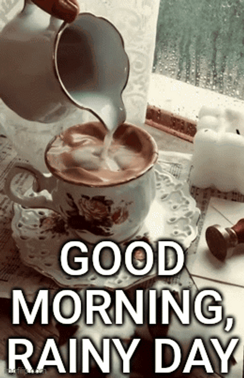 Happy Rainy Wednesday Coffee GIF