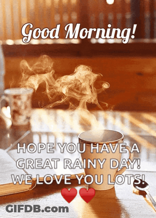 Happy Rainy Wednesday Coffee GIF