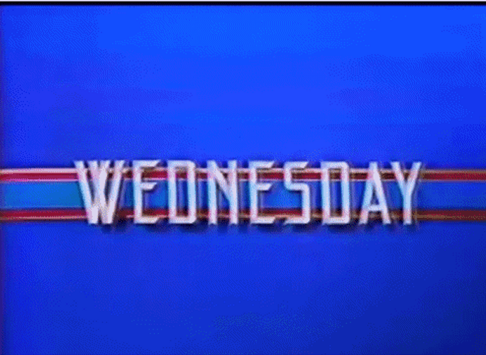 Happy Rainy Wednesday White Text GIF