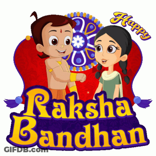 Happy Raksha Bandhan Boy And Girl GIF