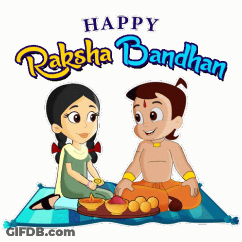 Happy Raksha Bandhan Boy And Girl GIF