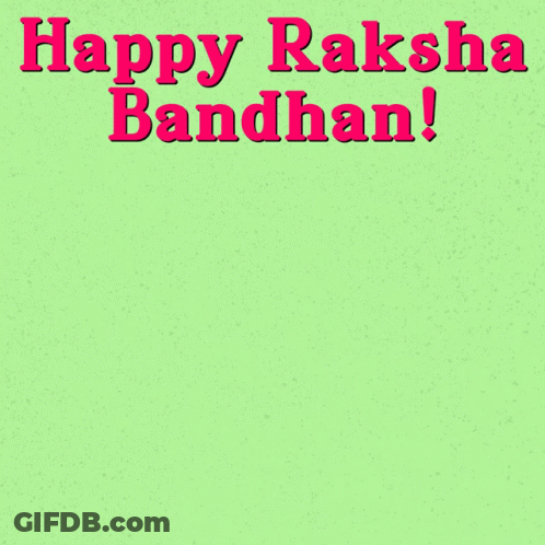 Happy Raksha Bandhan Card With Cartoon Character GIF