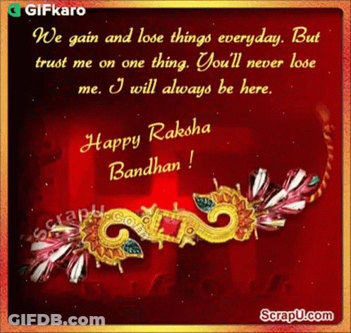 Happy Raksha Bandhan Greeting Card With Bracelet GIF