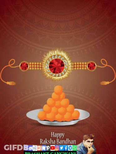 Happy Raksha Bandhan Greeting Card With Sweets GIF